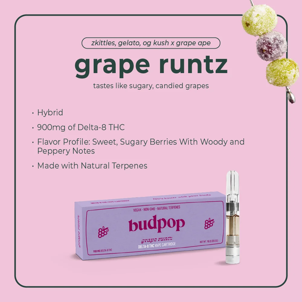 Grape Runtz Strain - Delta 8 THC Vape Grape Runtz Strain - Delta 8 THC Vape